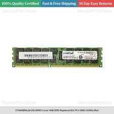 CT16G3ERSLD41339.36FED Crucial 16GB DDR3 Registered ECC PC3-10600 1333Mhz 2Rx4