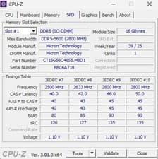 Crucial 32GB (2x16GB) DDR5 5600MHz PC5-44800 SODIMM Laptop RAM CT16G56C46S5
