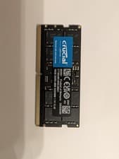 Crucial 16GB DDR5-4800 SODIMM laptop RAM module (Model: CT16G48C40S5).