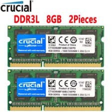 Crucial DDR3L 16GB 2 x 8GB 1600 MHz PC3L-12800 Laptop RAM Sodimm Memory 1.35V