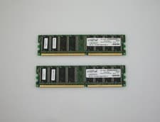 Crucial Tech CT12864Z40B 2GB(2x1GB) 400Mhz PC3200 DDR Memory Kit