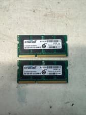 (2)  8GB Crucial PC3-12800 DDR3 1600 2RX8 SODIMM Laptop RAM CT102464BF160B.M16F
