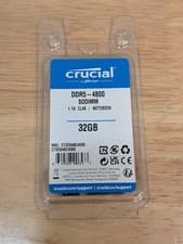 Crucial 32GB 1x32GB DDR5 4800 CL40 SO-DIMM Laptop Memory RAM