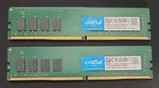 Crucial 32GB DDR4-3200 CL22 288- Pin UDIMM Desktop Memory CT16G4DFRA32A-2x16GB