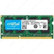 Crucial 8GB DDR3-1600 SODIMM CT102464BF160B/AGE CT102464BF160B Laptop Memory RAM