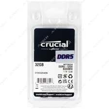 Crucial 32GB PC5-41600 SODIMM Factory Sealed Laptop Memory RAM (CT32G52C42S5) x1
