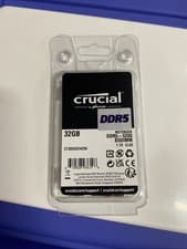 Crucial 32GB PC5-41600 SODIMM Factory Sealed Laptop Memory RAM (CT32G52C42S5) x1