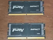 Kingston 64GB(2x32GB) KF548S38IBK2-64 FURY IMPACT Laptop DDR5-4800 *tested**844*