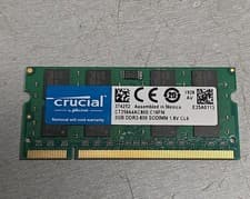Crucial 2GB DDR2-800 SODIMM Laptop Memory CT25664AC800 PC2-6400 CL6 RAM
