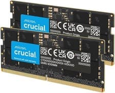 Crucial 16GB DDR5 RAM Kit (2x8GB), 4800MHz, CL40 Laptop Memory CT2K8G48C40S5