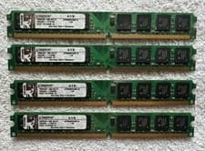 (4) Kingston Technology - KVR800D2N6/1G BCMQ16B0855 - RAM Memory