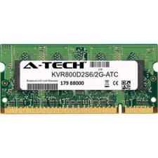 2GB DDR2 PC2-6400 800MHz SODIMM (Kingston KVR800D2S6/2G Equivalent) Memory RAM