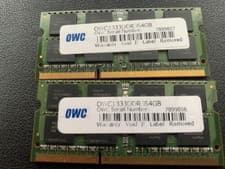 4GB DDR3 OWC Laptop Memory RAM OWC1333DDR3S4GB - 2 MODULES FOR 8GB
