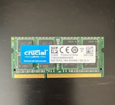 Crucial 8GB DDR3L-1600 SO-DIMM 204-Pin Laptop Memory CT8G3S160BM.M16FP