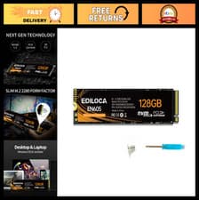 128GB M.2 NVMe SSD, PCIe Gen3 x4 Internal Hard Drive, 1130/400 MB/s, Laptop & PC