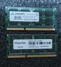Lot 2 VisionTek 8GB DDR3-1600 KVR16LS11/8 SODIMM