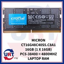 MICRON CT16G48C40S5.C8A1 16GB (1 X 16GB) PC5-38400 = 4800MHZ LAPTOP RAM #199530#