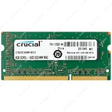 Crucial 8GB DDR3 1600 MHz PC3-12800 2Rx8 SODIMM Laptop Memory RAM (CT8G3S160BM)