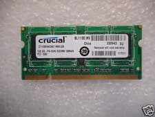 Crucial 1 GB PC2-5300 200 PIN DDR2 SODIMM Laptop Memory RAM CT12864AC667.M8FJ28