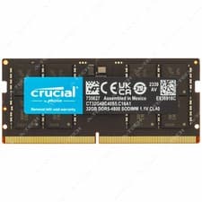 Crucial 32GB DDR5 4800 MHz PC5-38400 2Rx8 SODIMM Laptop Memory RAM CT32G48C40S5