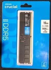 Crucial RAM 16GB DDR5 5600MHz (5200MHz or 4800MHz) Desktop Memory CT16G56C46U5