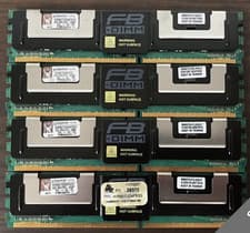 Lot Of 4 Kingston KVR667D2D4F5/2G DDR2 RAM Memory (2Rx4 PC2-5300F)