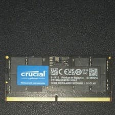 TESTED CRUCIAL 16 GB DDR5 SODIMM RAM DDR5-4800 CT16G48C40S5.M8A1 LAPTOP MEMORY