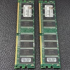 Kingston KVR400X64C3A/512 512MB DDR1 SDRAM PC3200 Memory RAM (2) Untested/Used
