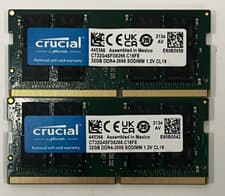 Crucial 32GB PC4-21300 Kit | 64GB TOTAL | DDR4-2666 RAM Memory (CT32G4SFD8266)