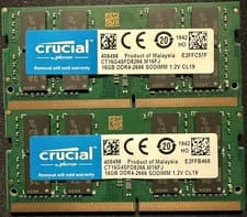 Crucial 32GB (2 x 16GB) KIT DDR4-2666 Memory (CTI16G4SFD8266.M16FJ)