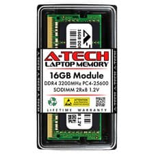 16GB DDR4 PC4-25600 SODIMM (Replacement for Kingston KVR32S22D8/16) Memory RAM