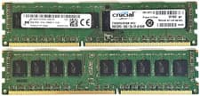 2x 8GB Crucial CT8G3ERSLD8160B 2Rx8 DDR3 1600 SDRAM ECC Reg 240-Pin Server RAM
