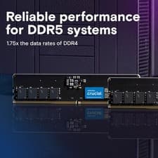 Crucial 64GB DDR5-5600 UDIMM Desktop RAM CT64G56C46U5 CL46 NEW SERIAL # RECORDED