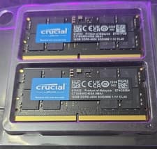 Crucial 32GB Kit (2 x 16GB) DDR5-4800 SODIMM Laptop RAM MEMORY CT16G48C40S5.M8A1