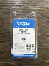 Crucial 8GB DDR5-4800 SODIMM Notebook Memory CT8G48C40S5.M4A1 High Speed - NEW