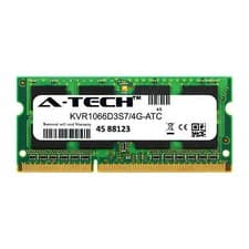 4GB DDR3 PC3-8500 1066MHz SODIMM (Kingston KVR1066D3S7/4G Equivalent) Memory RAM