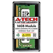 16GB DDR4 PC4-25600 SODIMM (Replacement for Kingston KVR32S22S8/16) Memory RAM