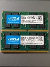 64GB 2x32GB Crucial DDR4-2666 SODIMM Laptop RAM CT32G4SFD8266 Tested