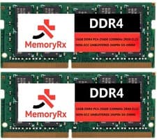 32GB (2X16GB) DDR4 3200MHz PC4-25600  SO-DIMM EQUIV TO CRUCIAL CT2K16G4SFRA32A