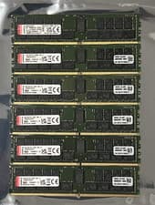 Lot of 6 Kingston 32GB PC4-2933Y & PC4-3200 ECC Server Memories-KSM32RD4/32HDR ✔