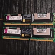 LOT OF 2 KINGSTON KVR667D2D8F5/2G PC2-5300F 2GB SERVER MEMORY