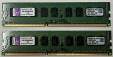 Lot of 2 Kingston 4GB KVR1333D3E9S/4G PC3 DIMM 1333 MHz DDR3 SERVER RAM TESTED