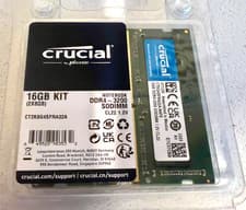Crucial 16GB (2 x 8GB) PC4-25600 (DDR4-3200 SODIMM) Memory (CT2K8G4SFRA32A)