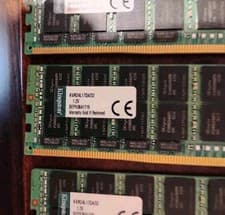 Four Kingston Lrdimm ECC DDR 4 KVR24L17Q4/32 1x32GB RAM Memory 128gb Total 