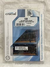 2 Crucial PC2-5300 (DDR2) 1 GB (2x 512 MB) SODIMM Kit PC2-5300 DDR2 Memory