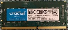 Crucial 4GB 2666MHz DDR4 2666mhz SODIMM RAM CL19 CT4G4SFS8266 Notebook Memory