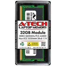 32GB DDR5 PC5-44800 SODIMM (Replacement for Kingston KVR56S46BD8-32) Memory RAM
