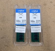 Used 2 x 32GB DDR4 3200MHz UDIMM Desktop Memory RAM CT32G4DFD832A 64gb