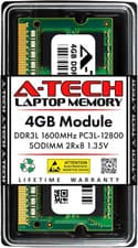 A-Tech 4GB RAM Replacement for CT51264BF160B | DDR3/DDR3L 1600Mhz PC3L-12800 (P