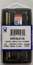 Brand New Sealed - Kingston (Taiwan) 8GB Laptop Memory 204-pin KVR16LS11/8